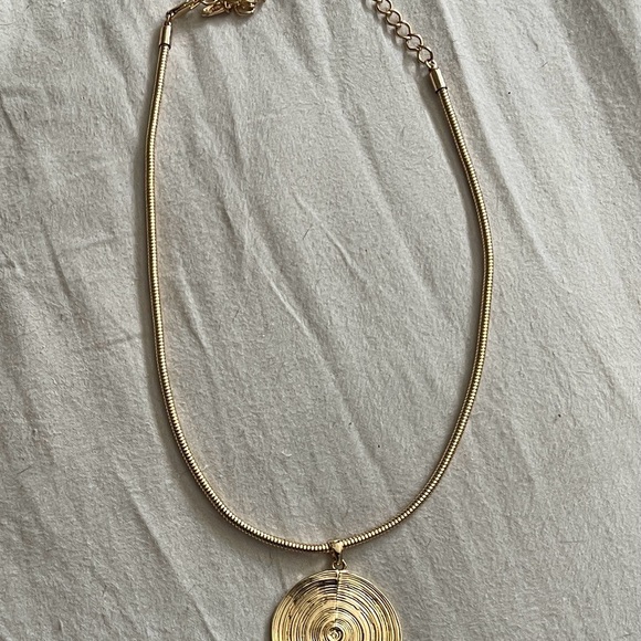 Ettika statement disc choker necklace 18K gold plated, 15” - Picture 2 of 4